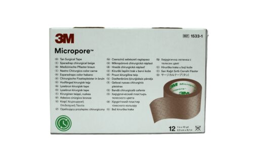 3M106 Micropore Color Piel 2.5cm C/12