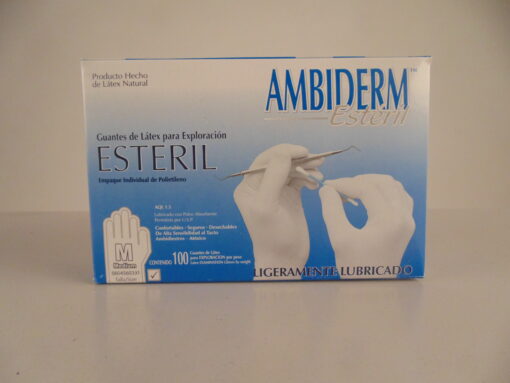 AMB119  Guante de Latex Esteril Elite Med C/100