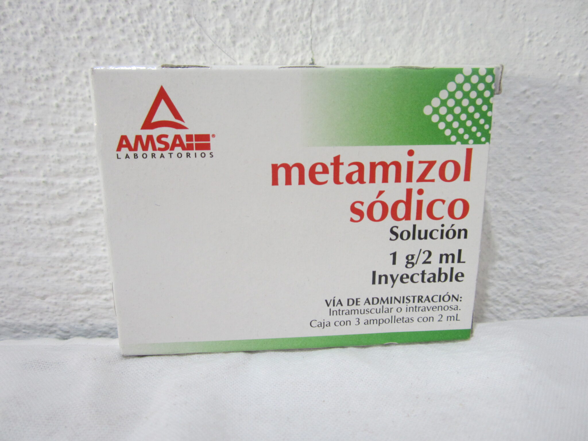 AMS110 Metamizol Sodico 1G. C/3 Amp.2Ml. Iny AMSA – Mecorama