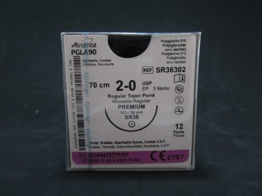 ATR153 PGLA90 violeta 2-0 70cm SG36 c/12 Premium